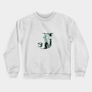 Flower Alphabet J Crewneck Sweatshirt